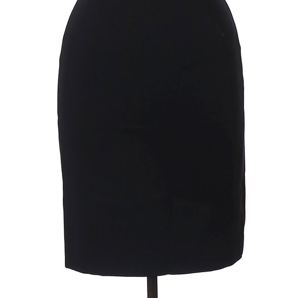 LOUIS FERAUD Black 100% Wool Below-Knee-Length Lined Straight Skirt Size 14 US - Picture 5 of 6